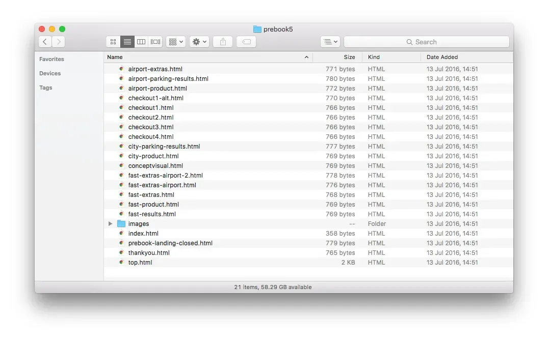 All files that need updating…